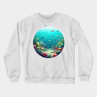 Low Poly Sea Bottom Crewneck Sweatshirt